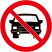 国标GB安全标签-禁止类:禁止车辆通行No thoroughfare-中英文双语版