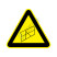 国标GB安全标签-警告类:当心无罩盖运行Warning no protection operation-中英文双语版