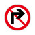 禁止向右转弯标志