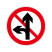 禁止直行和向左转弯标志