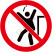 国标GB安全标签-禁止类:禁止跳下No jumping down-中英文双语版