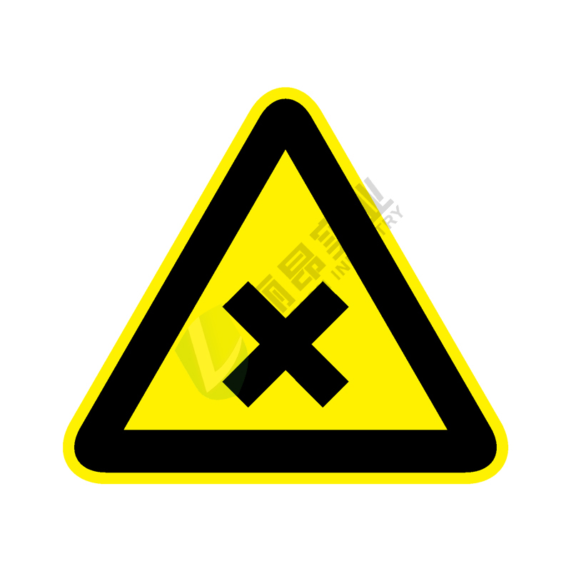 国标GB安全标签-警告类:当心有害物质Warning harmful substances-中英文双语版