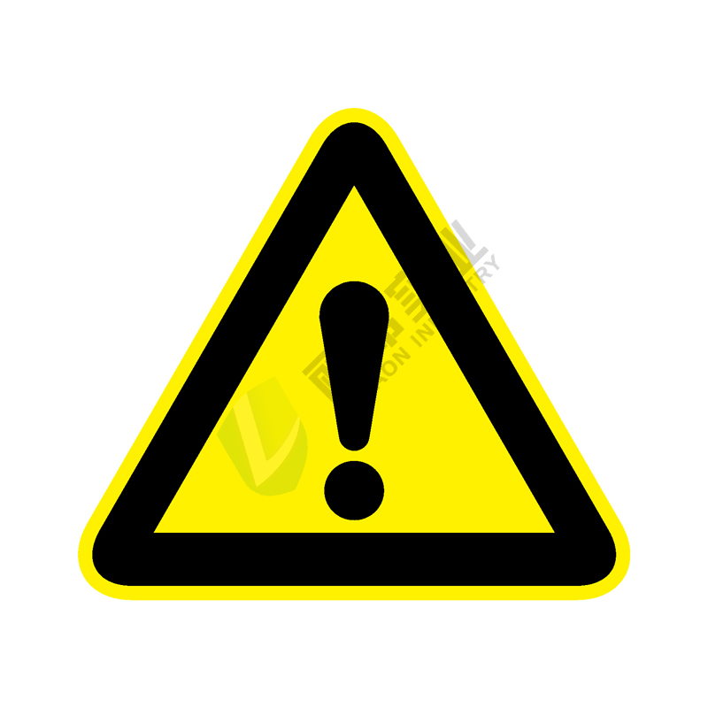 国标GB安全标签-警告类:注意危险区域Warning dangerous area-中英文双语版