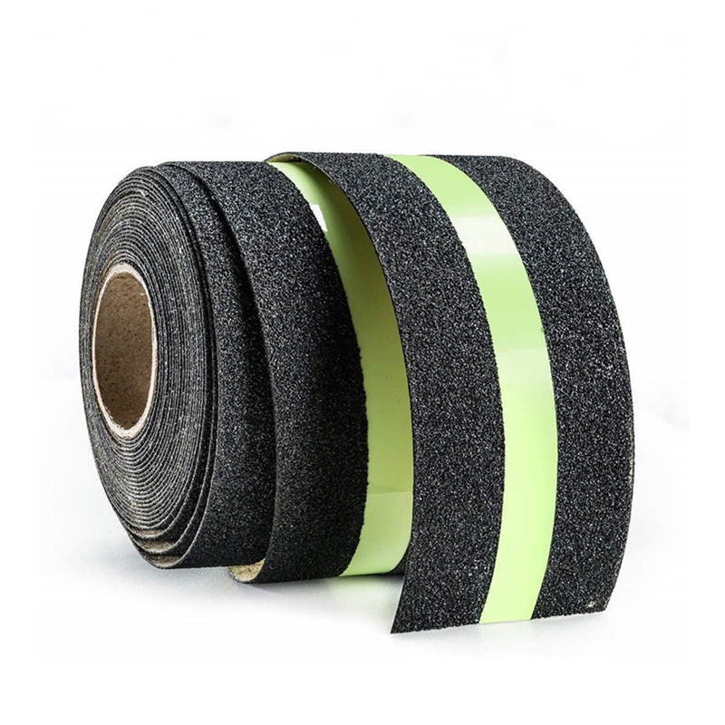 防滑警示胶带-PVC蓄光颗粒黑色绿色