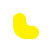 圆角L型耐磨定位地贴黄色