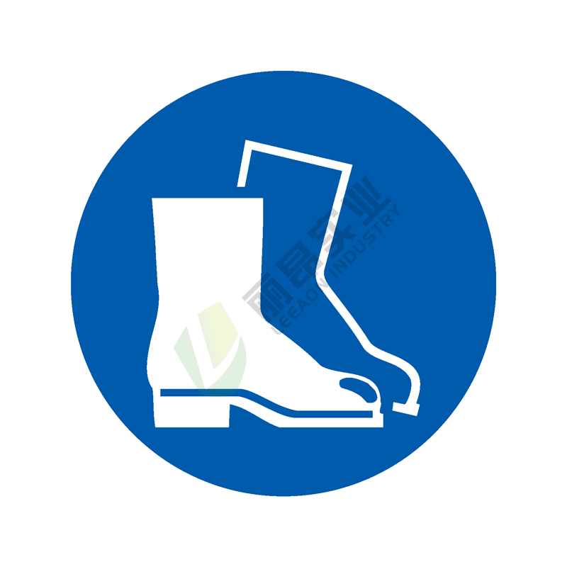ISO安全标签:Wear safety footwear
