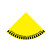 地贴警示标识-黑黄色半开门半径警示标识