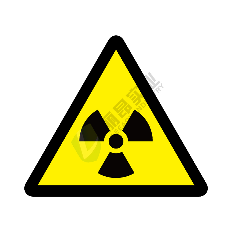 ISO安全标签:Warning Radioactive material or ionizing radiation