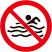 国标GB安全标签-禁止类:禁止游泳No swimming-中英文双语版