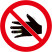 国标GB安全标签-禁止类:禁止美甲No nail art-中英文双语版