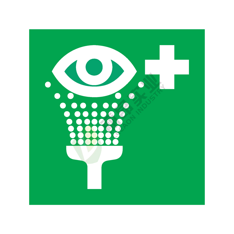 国标GB安全标签-提示类:洗眼站Eyewash station-中英文双语版