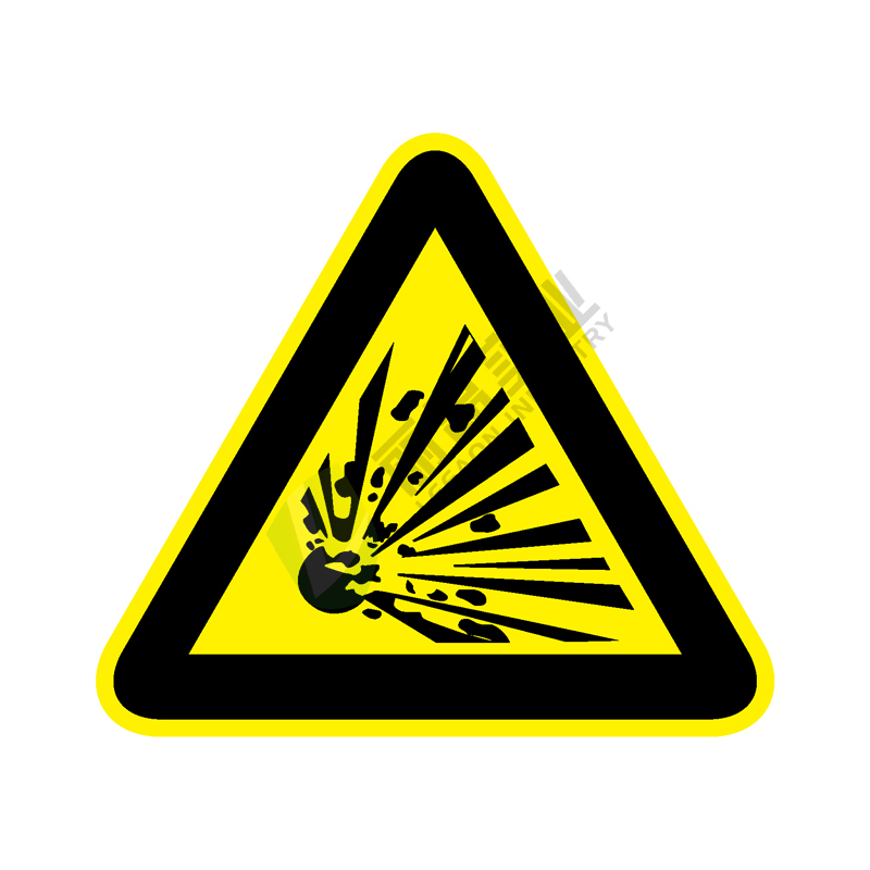 国标GB安全标签-警告类:当心爆炸Warning explosion-中英文双语版