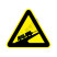 国标GB安全标签-警告类:当心矿车行驶Warning running mining cars-中英文双语版