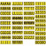 磁吸式反光黄底黑字字母数字套装