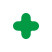 圆角十字型耐磨定位地贴绿色