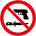 国标GB安全标签-禁止类:禁止携带武器及仿真武器No carrying weapons and emulating weapons-中英文双语版