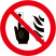 国标GB安全标签-禁止类:禁止明火No open flame-中英文双语版