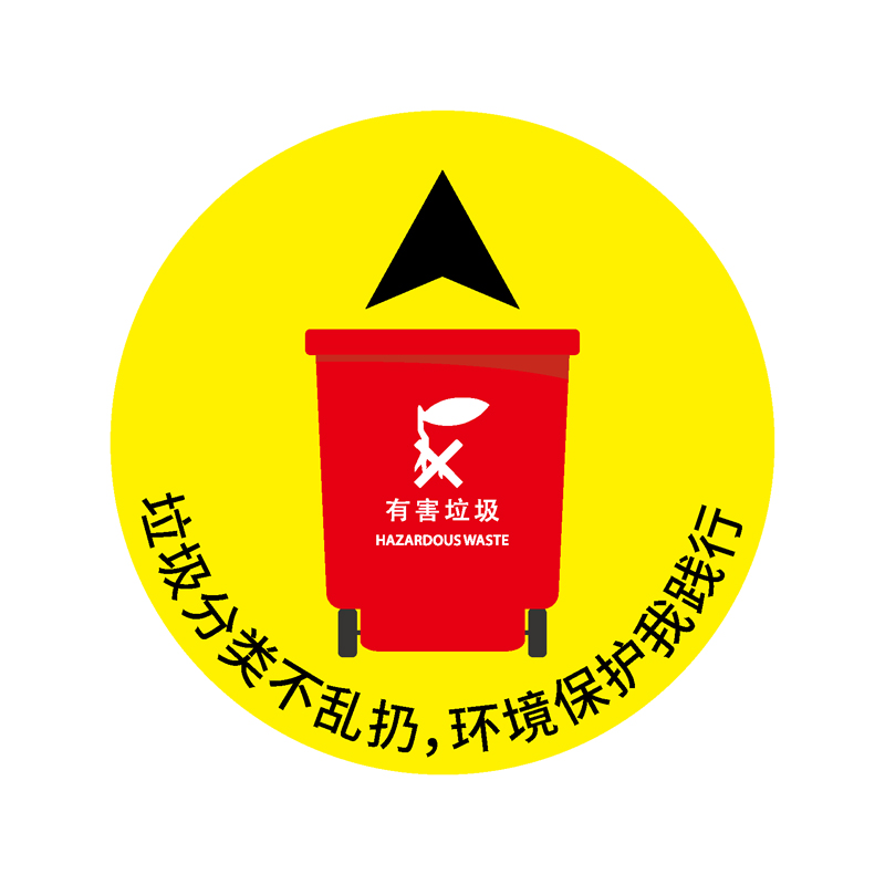 地贴警示标识-有害垃圾存放处
