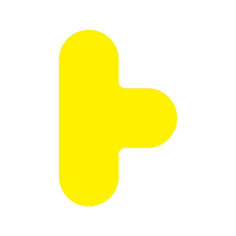 圆角T型耐磨定位地贴黄色