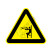 国标GB安全标签-警告类:注意机器操作范围Warning machine movement range-中英文双语版