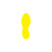 脚印耐磨定位地贴黄色