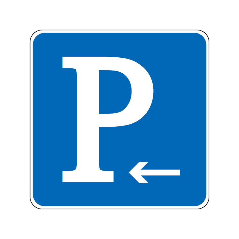 标志处向左可以停车标志