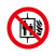 ISO安全标签:Do not use lift in the event of fire 