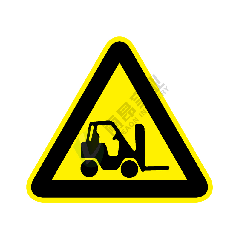 国标GB安全标签-警告类:叉车充电站Lift truck charging station-中英文双语版