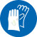 国标GB安全标签-指令类:必须戴防护手套Must wear protective gloves-中英文双语版