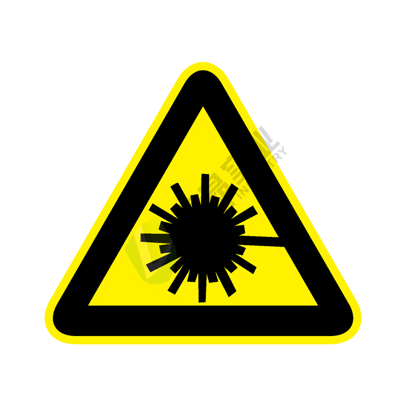 国标GB安全标签-警告类:当心激光Warning laser-中英文双语版