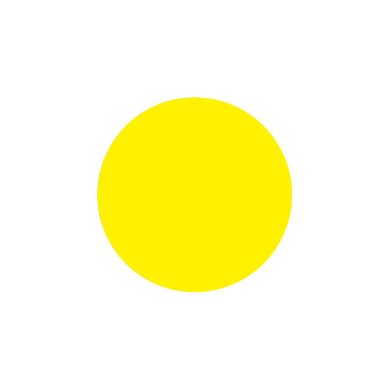 圆形耐磨定位地贴黄色