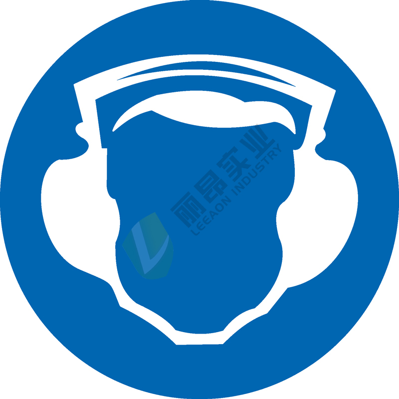 国标GB安全标签-指令类:必须戴护耳器Must wear ear protector-中英文双语版