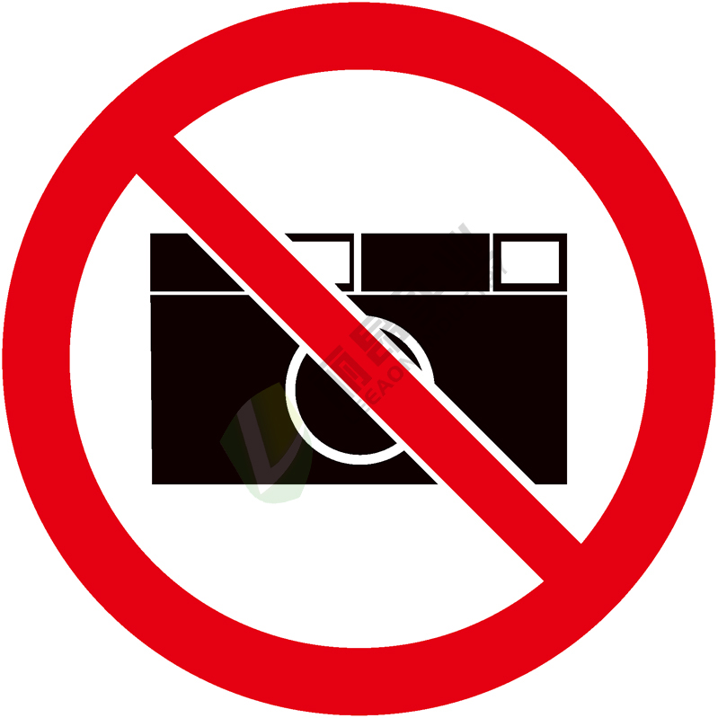 国标GB安全标签-禁止类:禁止携带相机No carry camera-中英文双语版