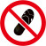国标GB安全标签-禁止类:禁止穿拖鞋No wearing slippers-中英文双语版