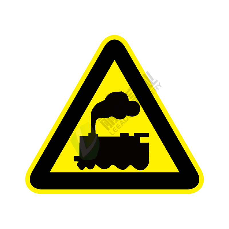 国标GB安全标签-警告类:当心火车Warning train-中英文双语版