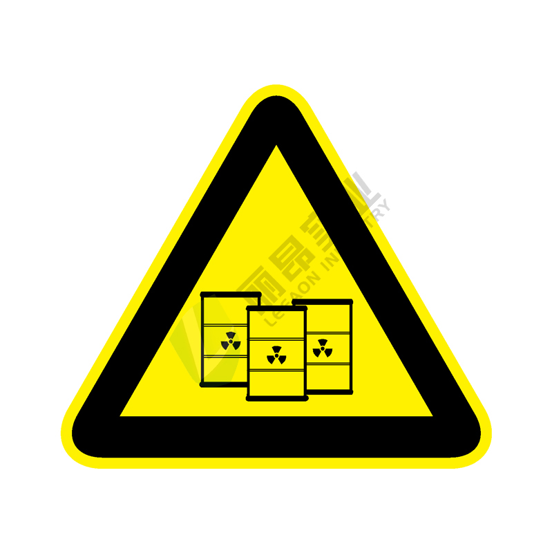国标GB安全标签-警告类:当心放射性废料Warning radioactive waste-中英文双语版