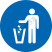 国标GB安全标签-指令类:必须扔进垃圾桶Must throw into the bin-中英文双语版