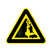 国标GB安全标签-警告类:当心塌方Warning collapse-中英文双语版